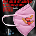 Junggesellenshirts.de Masken Rosa FFP2 Maske "Together Forever II" 4 Farben