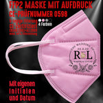 Junggesellenshirts.de Masken Rosa FFP2 Maske "Wedding Of" 4 Farben