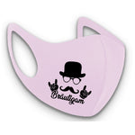 Junggesellenshirts.de Masken Rosa Maske BW 3 Farben "Bräutigam"