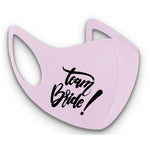 Junggesellenshirts.de Masken Rosa Maske BW 3 Farben "Team Bride"