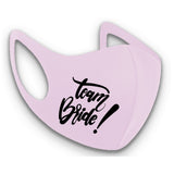 Junggesellenshirts.de Masken Rosa Maske BW 3 Farben "Team Bride"