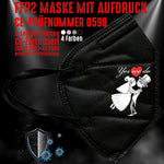 Junggesellenshirts.de Masken Schwarz FFP2 Maske "Yes We Do" 4 Farben