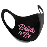 Junggesellenshirts.de Masken Schwarz Maske BW 3 Farben "Bride To Be"