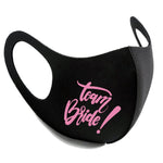 Junggesellenshirts.de Masken Schwarz Maske BW 3 Farben "Team Bride"