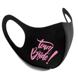 Junggesellenshirts.de Masken Schwarz Maske BW 3 Farben "Team Bride"