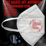 Junggesellenshirts.de Masken Weiß FFP2 Maske "Bride Tribe" 3 Farben