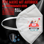 Junggesellenshirts.de Masken Weiß FFP2 Maske "Just Married" 4 Farben