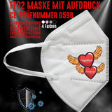 Junggesellenshirts.de Masken Weiß FFP2 Maske "Together Forever II" 4 Farben