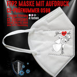 Junggesellenshirts.de Masken Weiß FFP2 Maske "Yes We Do" 4 Farben