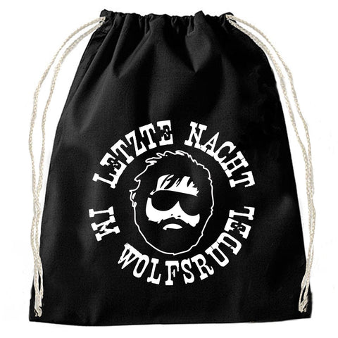Junggesellenshirts.de Stuff Bag JGA Stuff Bag "Letzte Nacht Im Wolfsrudel"