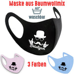 Maske BW 3 Farben "Bräutigam" - Junggesellenshirts.de